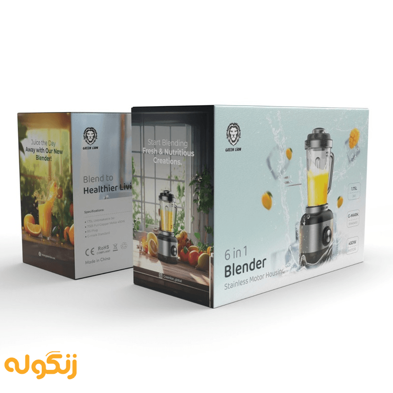 جعبه مخلوط کن 6 کاره گرین لاین مدل 6In1 Blender