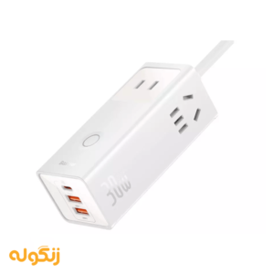 شارژر دیواری و آداپتور برق فست شارژ 30 وات باسئوس PowerCombo Digital PowerStrip PSLA000101