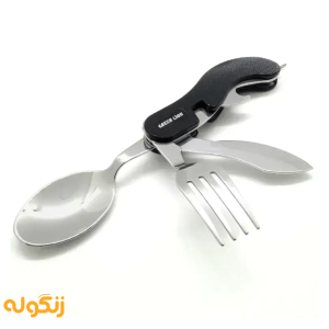 ست قاشق و چنگال مسافرتی 4 در 1 گرین لاین مدل Cutlery Set