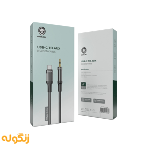 کابل گرین لاین مدل USB-C به AUX با روکش بافته شده