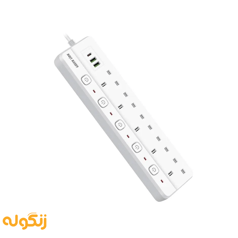 چندراهی برق 2500 وات گرین لاین مدل Power Socket