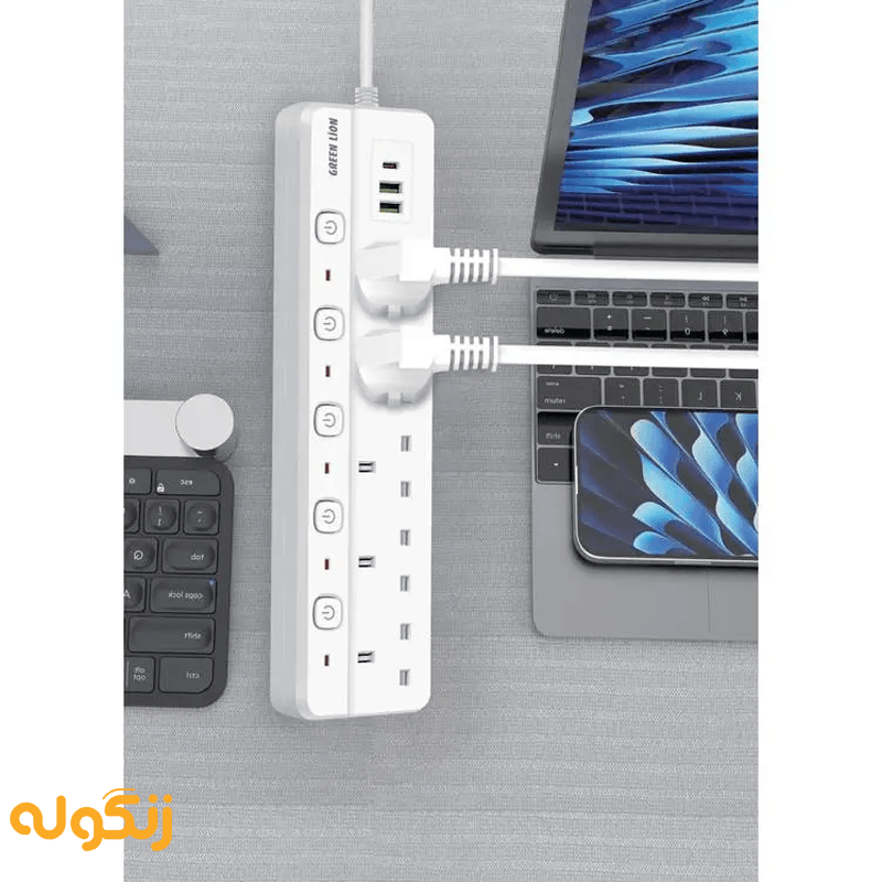 چندراهی برق 2500 وات گرین لاین مدل Power Socket در حین استفاده