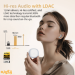 کیفیت صدای LDAC با هندزفری بی سیم کیو سی وای مدل MeloBuds Pro HT08