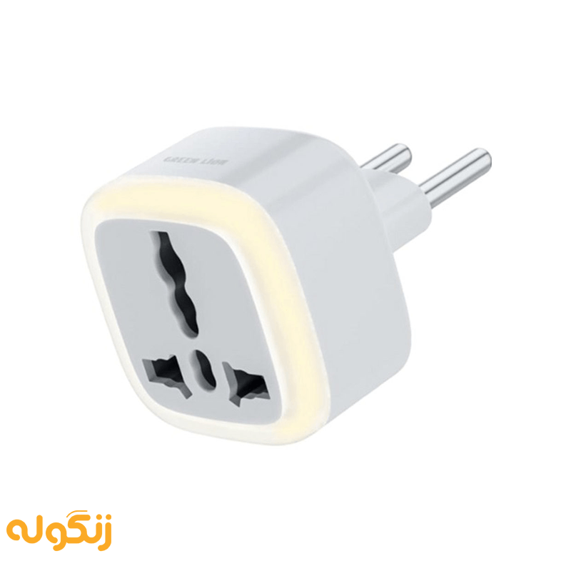 تبدیل 3 به 2 چراغدار گرین لاین مدل Universal Conversion Plug LED