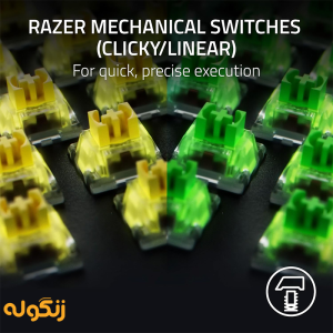 کیبورد گیمینگ RAZER Keyboard Blackwidow V4 YellowSwitch