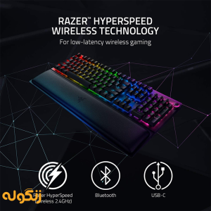 کیبورد گیمینگ RAZER Keyboard Blackwidow V3 Pro GreenSwitch